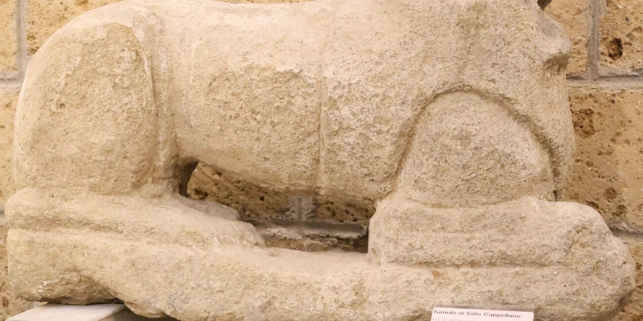 Leone-in-pietra-Tumulo-di-Valle-Cappellanainizi-VI-secolo-avanti-Cristo